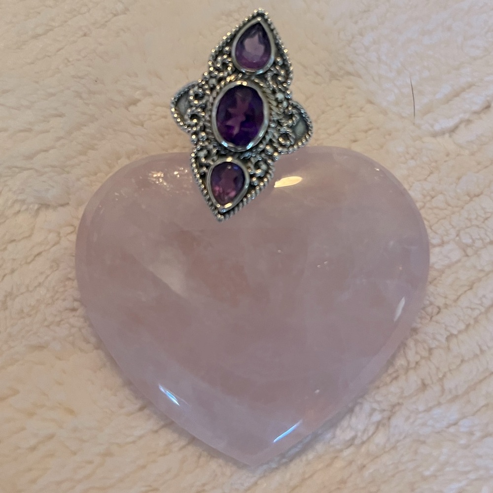 NWOT Sterling Silver Semi-Precious Amethyst .925 Ring